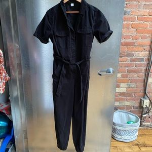 Black utility jumpsuit